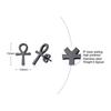 WOMNE MEN'S ANKH CROSS EGYPTIAN STUD EARRINGS STAINLESS STEEL the KEY of LIFE NILE CRUX RASTA EARRINGS