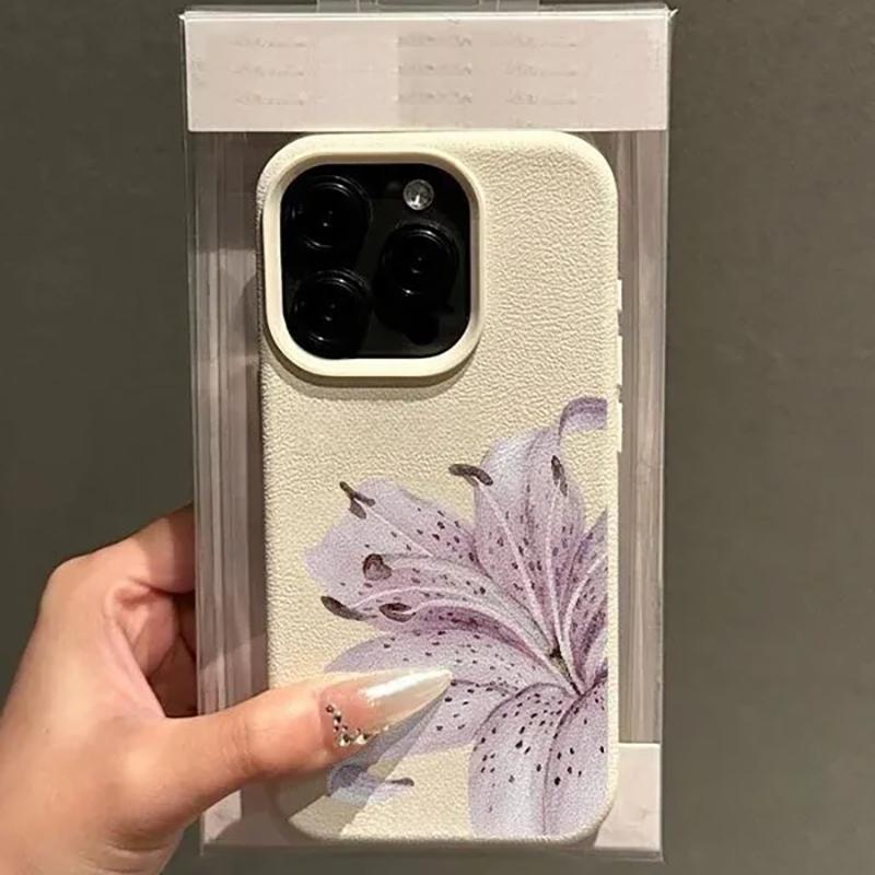 Purple Lily Flower Phone Case For Samsung Galaxy S26 S25 S24 S23 FE Plus ULTRA Edge A15 A23 A25 A32 A35 A36 A52 A55 A72 Cover