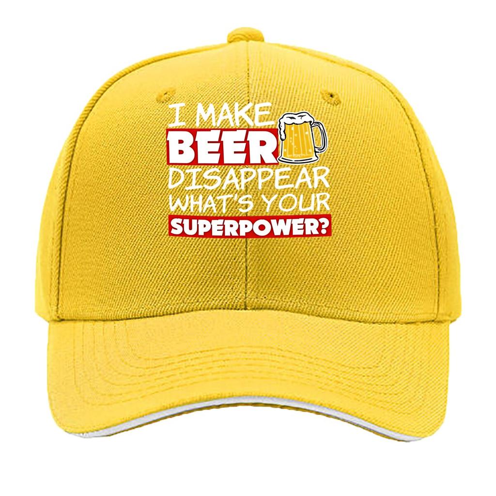 Fun I Made Beer Disappear Printed Adjustable Distressed Hat Casual Outdoor Hat Great Gift for Be Sandwich Baseball Cap