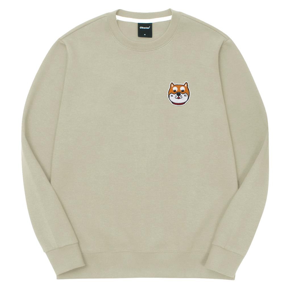 OKSTAR Shiba Inu Embroidery Patch Double-Sided Sweatshirt (Type D)