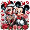 Disney ציור יהלומים 5D מיקי מיני ערכת פסיפס תפר צלב קישוט לבית מדבקת קיר מתנה בעבודת יד DIY