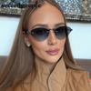 Small Frame Polygon Rimless Sunglasses Women  Luxury Brand Vintage Metal Hexagon Sun Glasses Classic Frameless Shades UV400