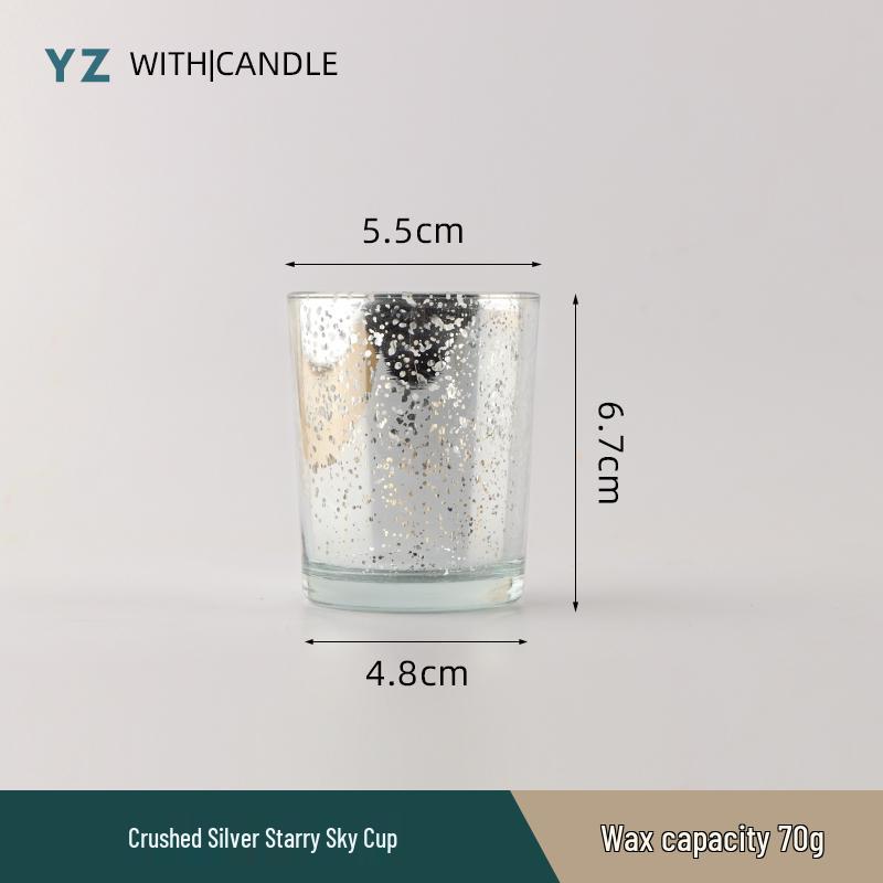 Handmade Frosted Glass Scented Candle Cup - Creative DIY Wax Container