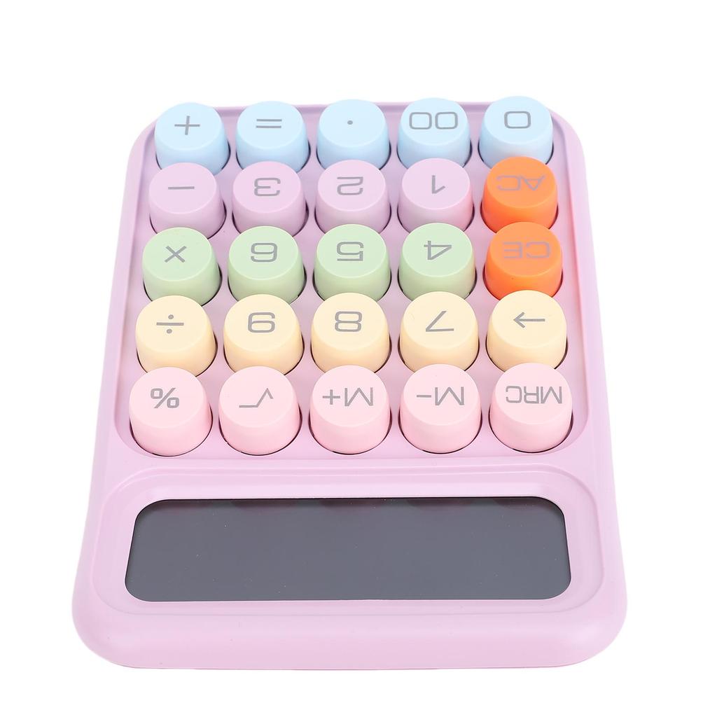 Mechanical Calculator 12 Digit Large LCD Display Big Buttons Electronic for School Business Home Colored