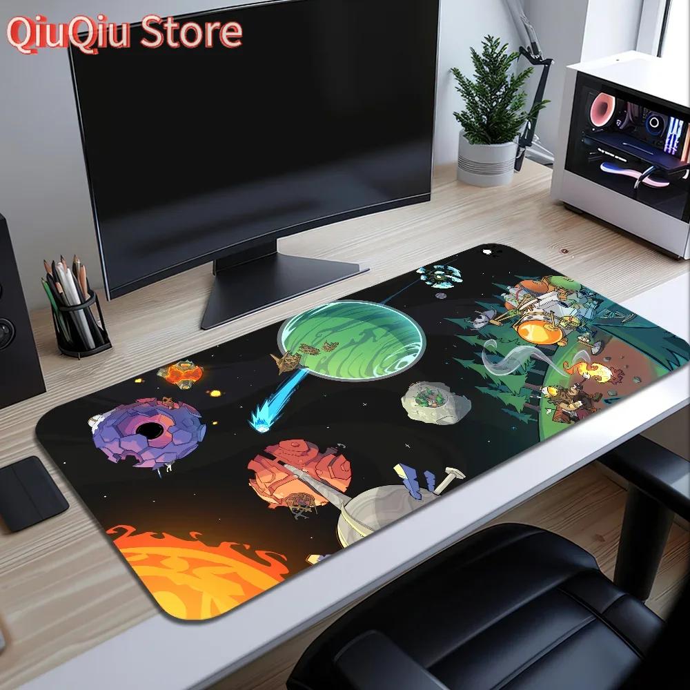Game OOuter Wilds Strange Planet Mouse Pad Desk Mat Large Nonslip Antifray Keyboard Ergonomic Office Rubber PC Home Custom