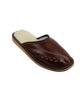 Dark Brown, Insulated Men's Slippers, Men's Slippers with Fur 40