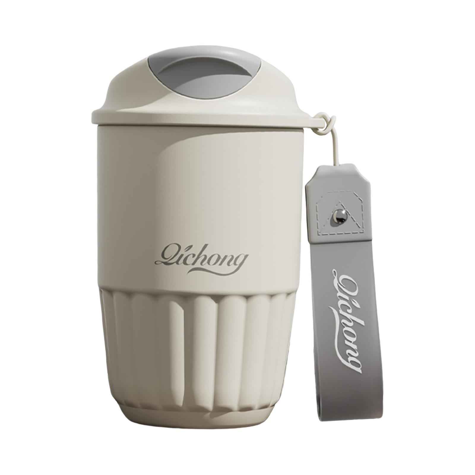 

410ml Portable Insulated Coffee Mug Ceramic Milk Juice Water Whey Soybean Cup Thermal Bottle with Lid Simple Style Reusable 410ml белый