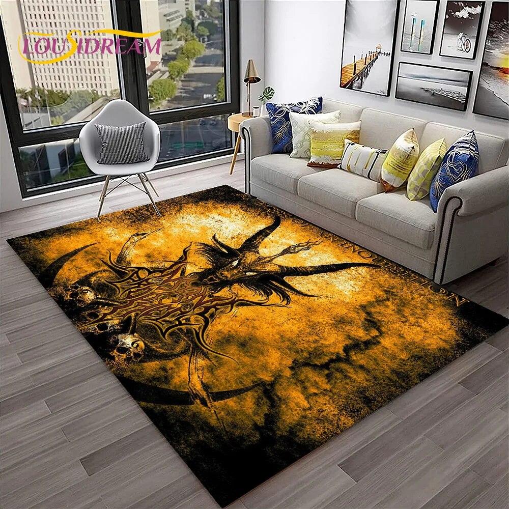 Horror Witchcraft Ouija Tarot Gothic Carpet Rug for Home Living Room Bedroom Sofa Doormat Decor,Kid Area Rug Non-slip Floor Mat