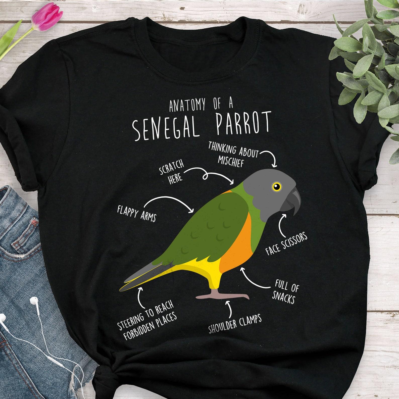 Senegal Parrot Shirt, , , Funny Parrot Lover Gift, Cute Pet Bird T-shirt, Senegal Parrot Mom Tee, Parrot Dad Top African Poicephalus 110
