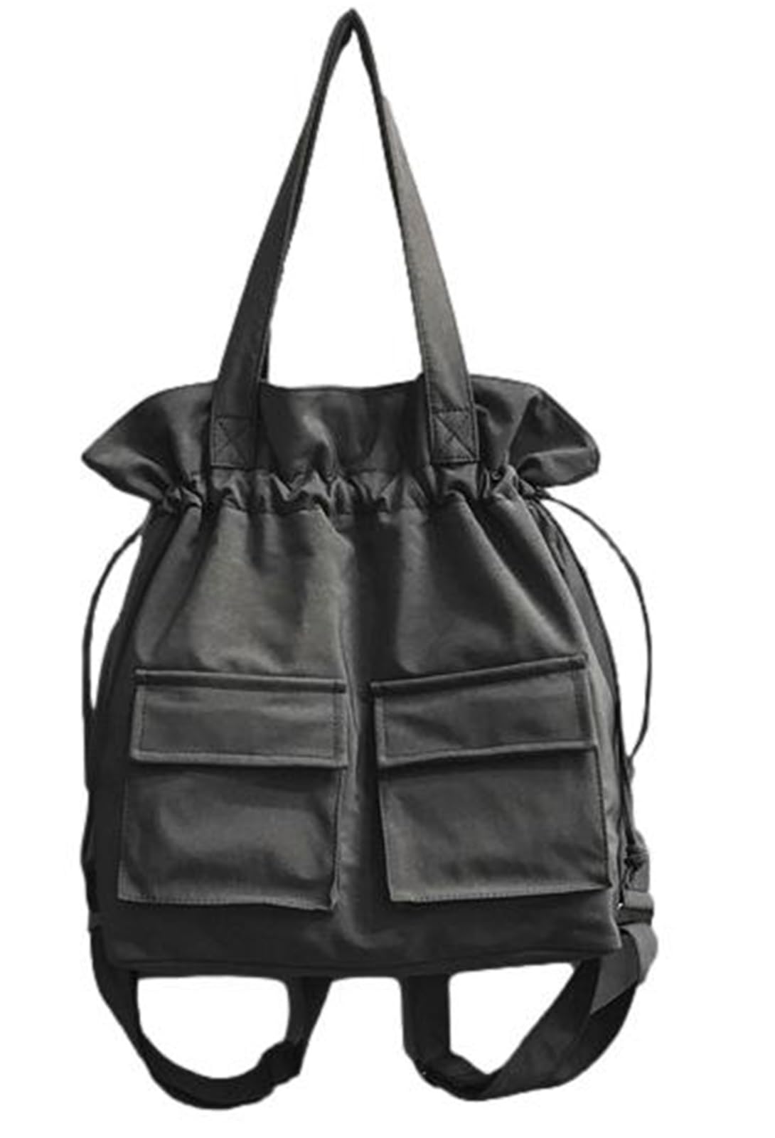 One s One 2-Way Tote BackpackSack, Multifunctional, Large Capacity, Travel Bag for Women (Gray)