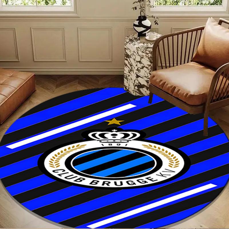 FC Brugge Crest Round mat Home Decor, Chair rug For livingroom,Bedroom, doormat home decor Birthday Gift Christmas Gifts