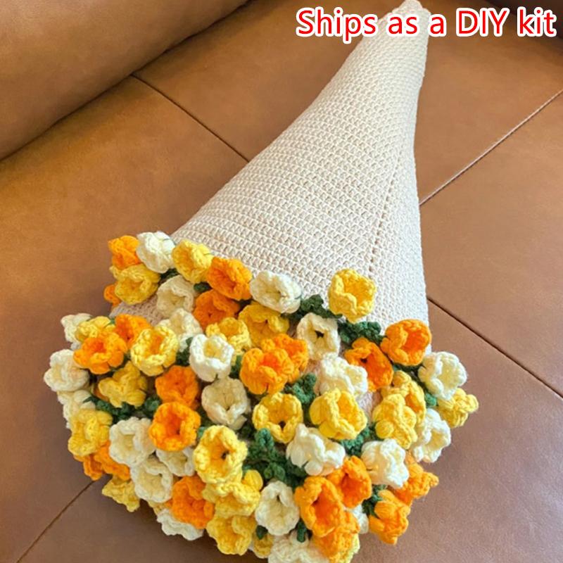 

Ручная работа Шерсть Сделай сам Букет Плед Крючком Плед Подарок для Матери, Подруги, Плед для дивана Сюрприз Цветочный букет as the picture