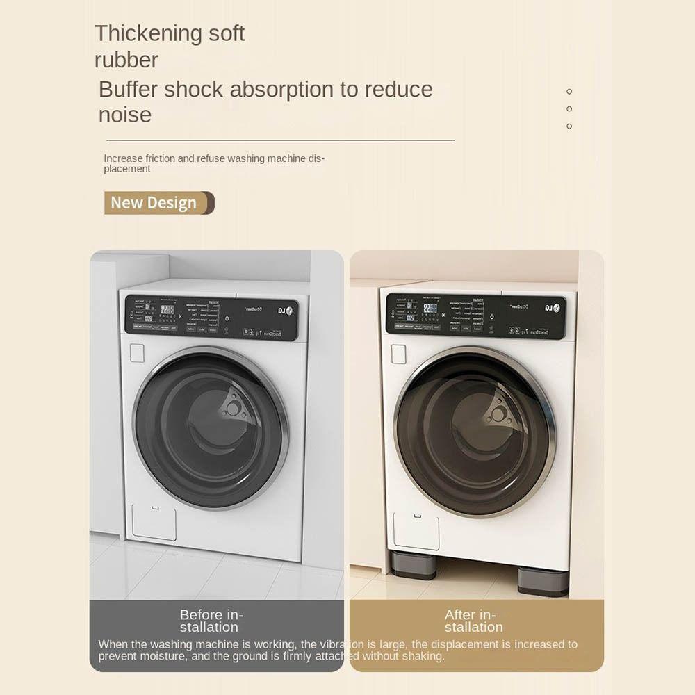 4pcs Height Increasing Washing Machine Foot Pad Anti Slip Furniture Raised Base Wave Wheel