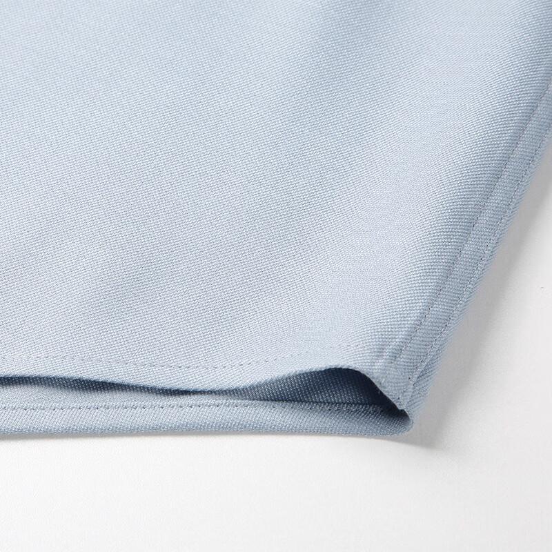 Caizi Men's Business Classic Blue Long-Sleeve Shirt