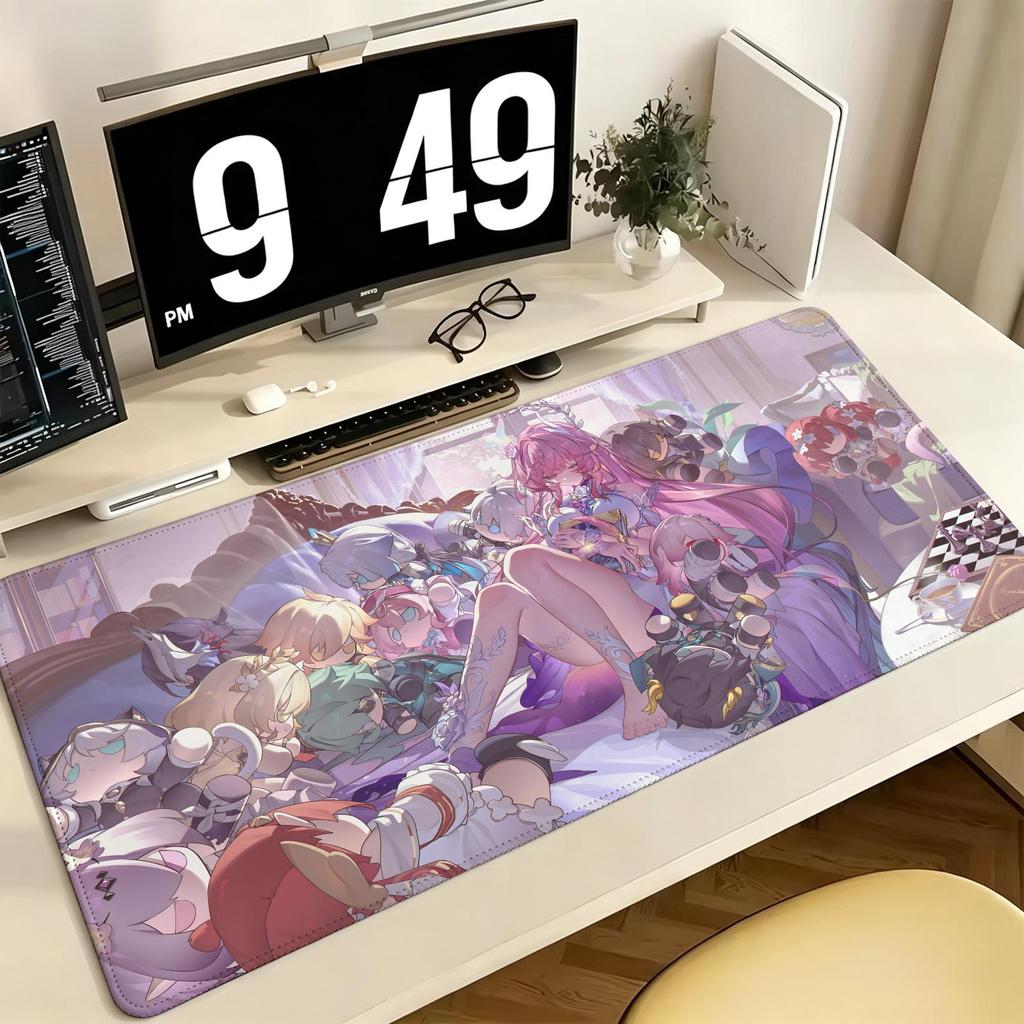 Honkai Star Rail Cyrene Pro ESports Gaming-Mauspad Extra Groß Rutschfest Genähte Kante Tastatur Laptop Schreibtischmatte Für PC-Gamer