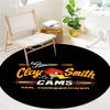 Mr. Horsepower Round Area Rug,Carpet Rug for Living Room Bedroom Sofa Playroom Decor,Non-slip Floor Mat