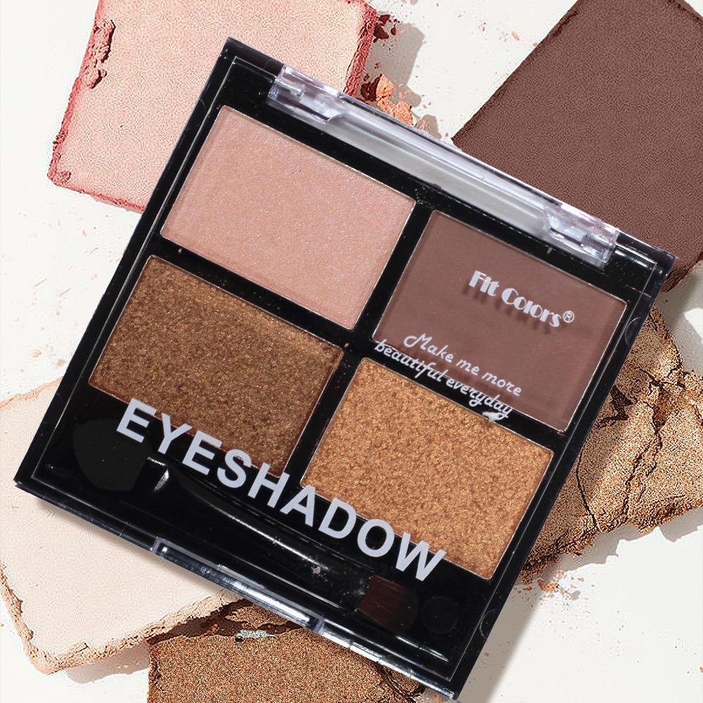 3pcs 4-Color Eyeshadow Palette Set Shimmer Matte Earthy Neutral Eye Shadow Compact Waterproof Long Lasting Eye Makeup Cosmetics