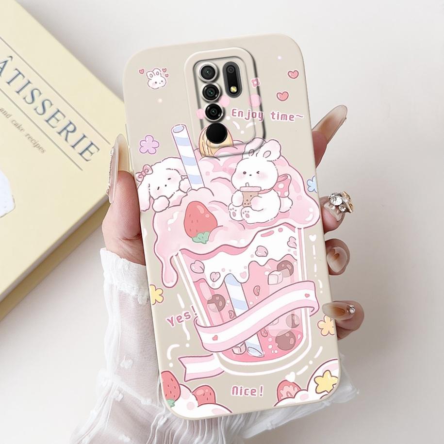 For Xiaomi Redmi 9 Case Lovely Panda Rabbit Cartoon Soft Liquid Silicone Shockproof Cover For Xiaomi Redmi 9 Prime Redmi9 Fundas