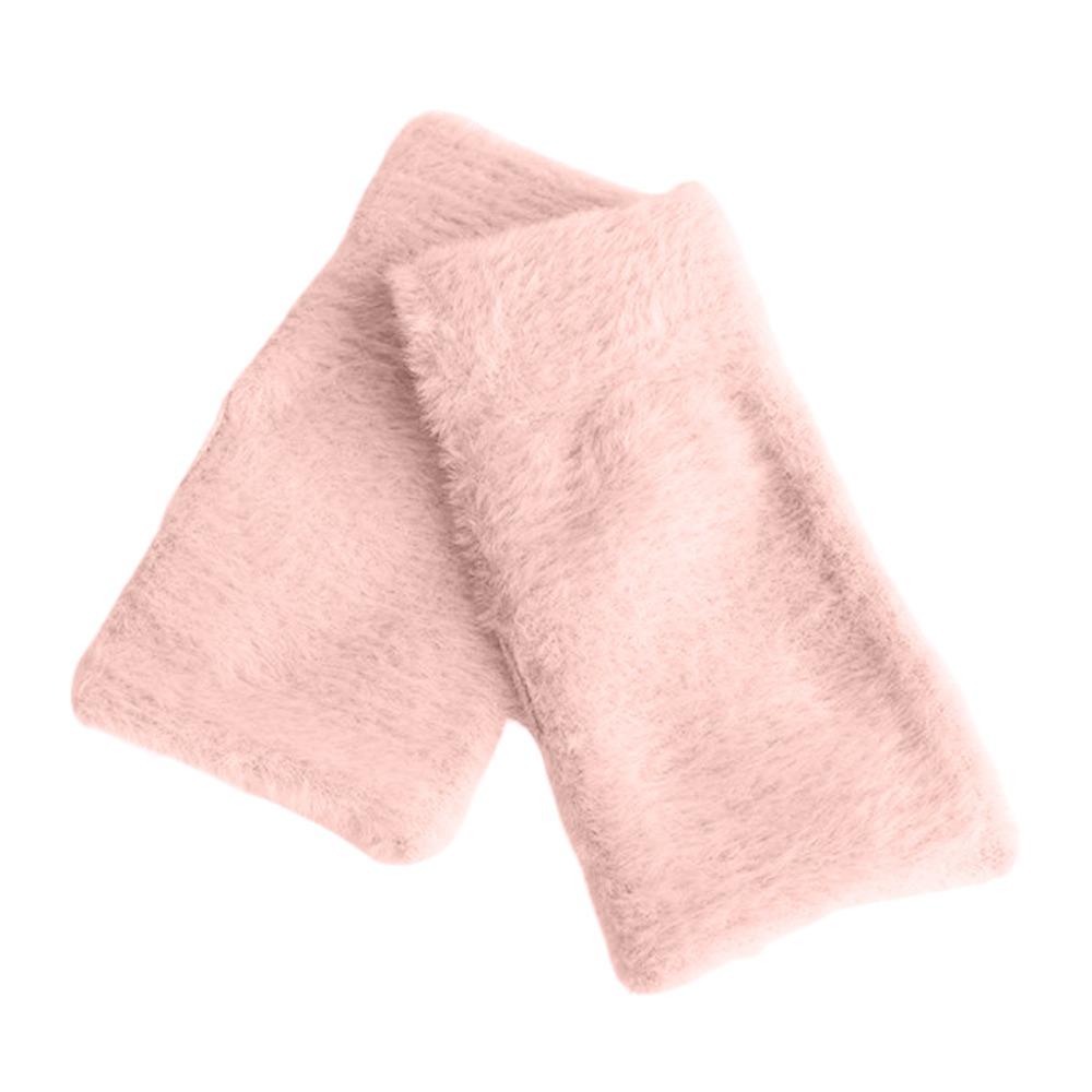 Thick Half Mittens Faux Fur Plush Gloves Protable Fingerless Gloves  for Women Girl