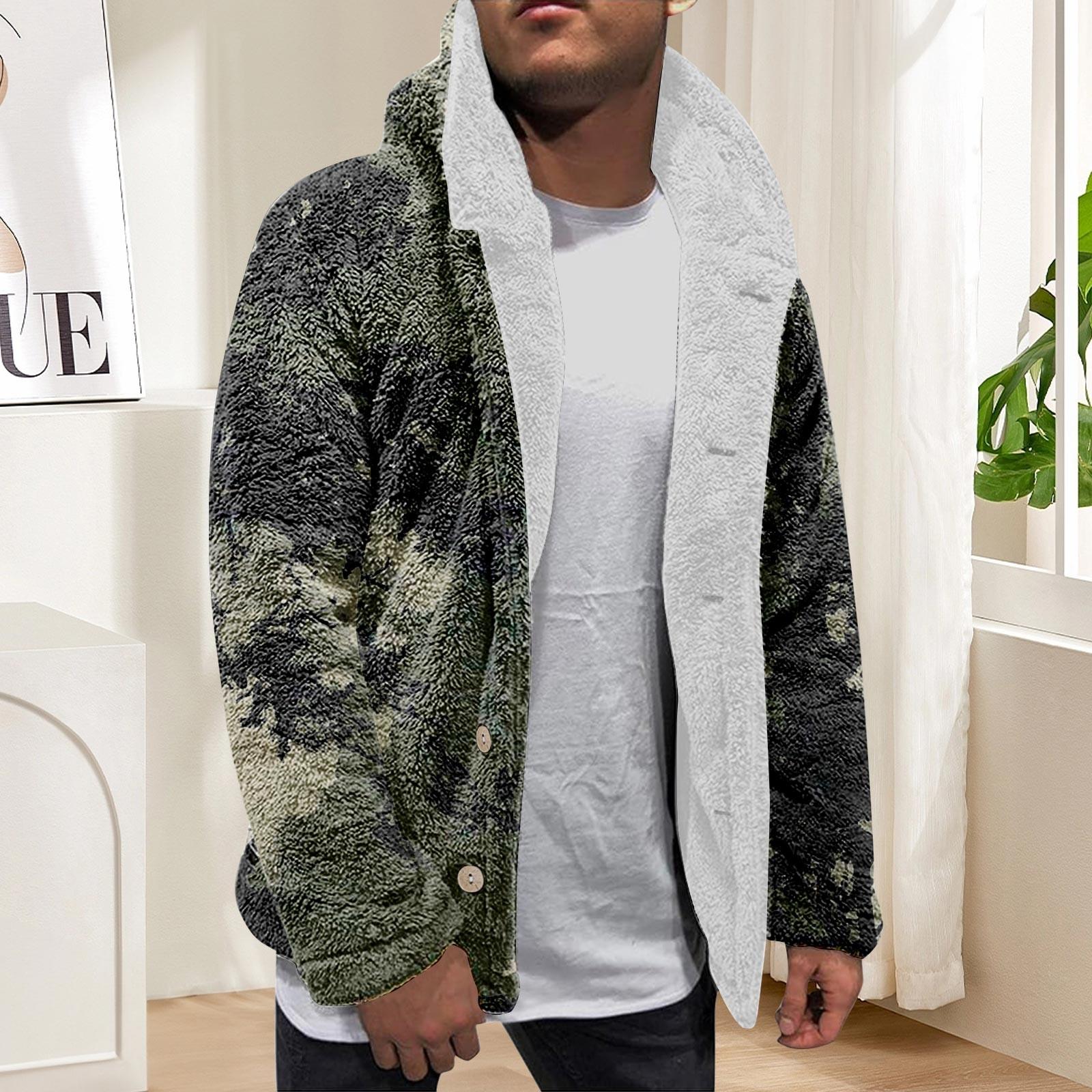 

Мужская зимняя флисовая толстовка с капюшоном на молнии с накладным карманом, повседневная куртка XXL