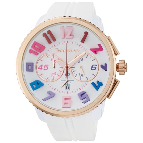 

Tendence Gulliver Rainbow 51mm Watch, White Dial, Stainless Steel, Mineral Glass, Quartz Movement, TY460614