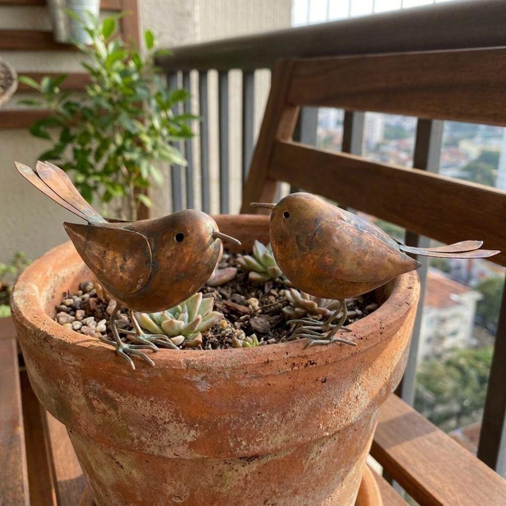Funny Iron Art Bird Ornaments Rusty Retro Bird Statue Metal Bird Sculptures  Outdoor Lawn