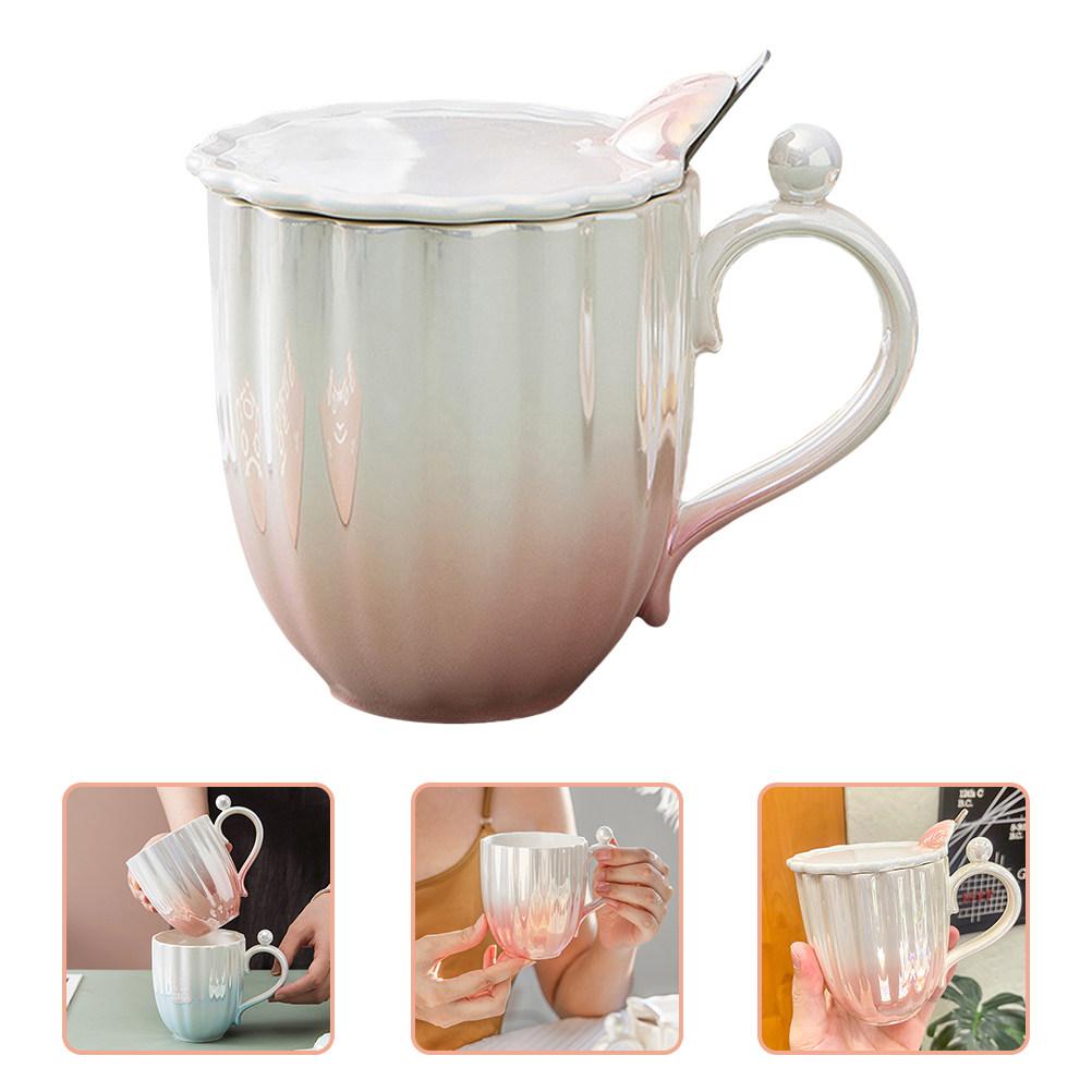 

Mug with Lid for Tea Coffee Office Drinks Cup Ceramic Water Beverage Cute Cups Ceramics other