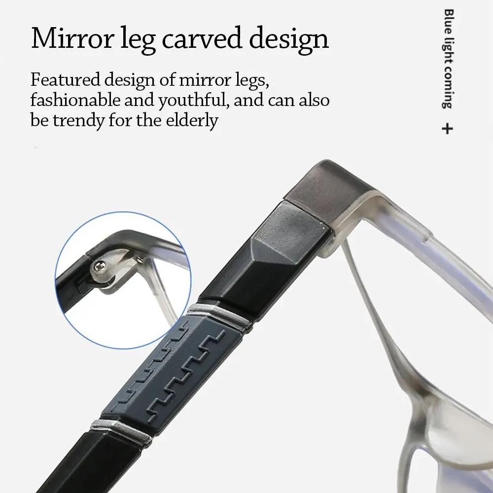 Reading Glasses Men Women High Quality Half-frame Diopter Hyperopia Eyewear Business Male Anti-Blue Light Presbyopic Eyeglasses