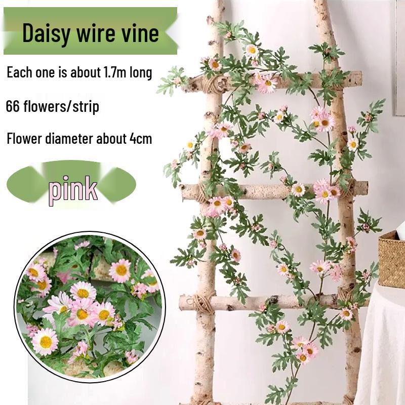 Artificial Daisy Vine for Indoor Decoration and AC Pipe Cover