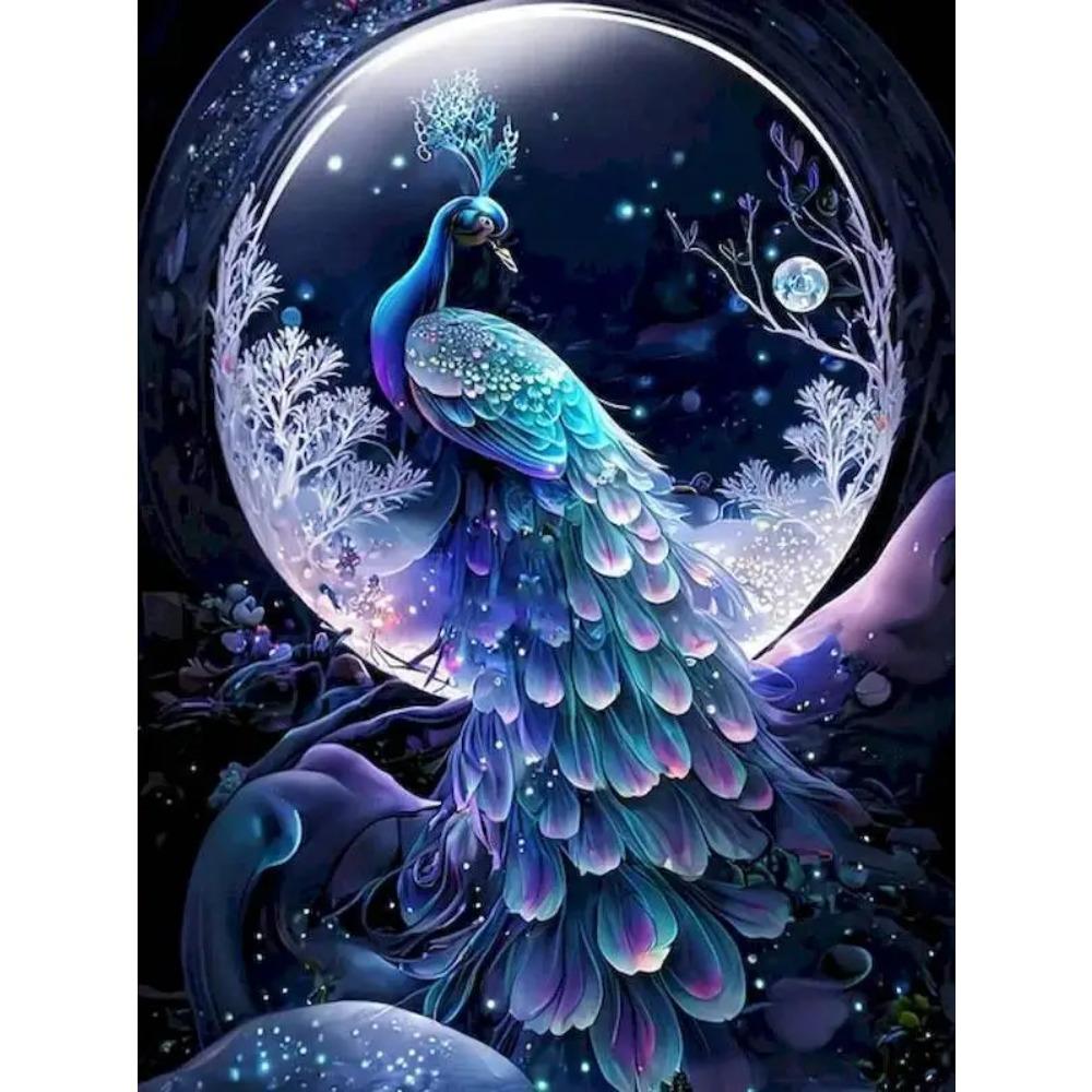 Round Diy Painting Diamond Full Cross Stitch 3d Animal Scene Home Decorative Art Painting Architectural Diamond Painting 5d Diamond Art Painting