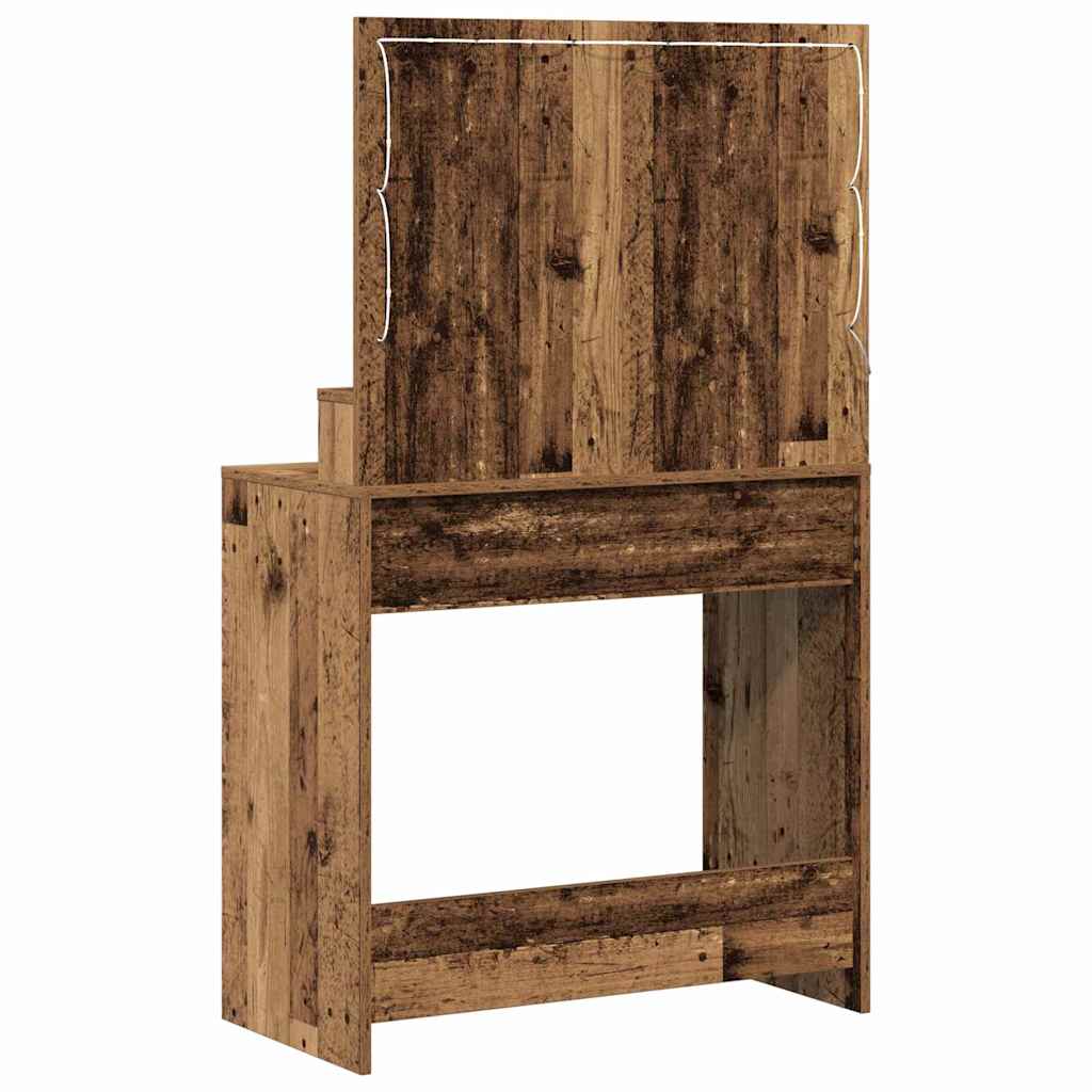 Vintage style Makeup Table with Shelf 75.5 x 41 x 135 cm Particleboard