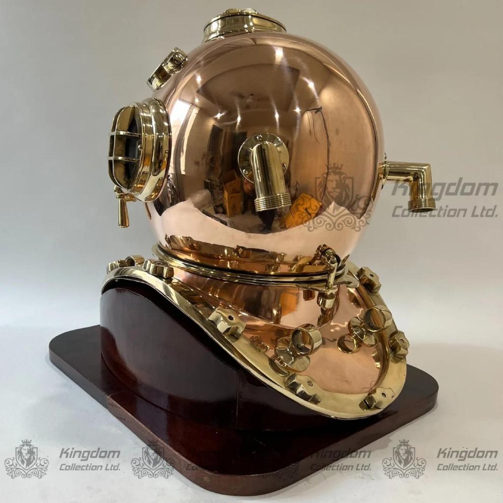 Copper Brass Diving Helmet US Navy Deep Sea Divers Helmet Nautical Collection