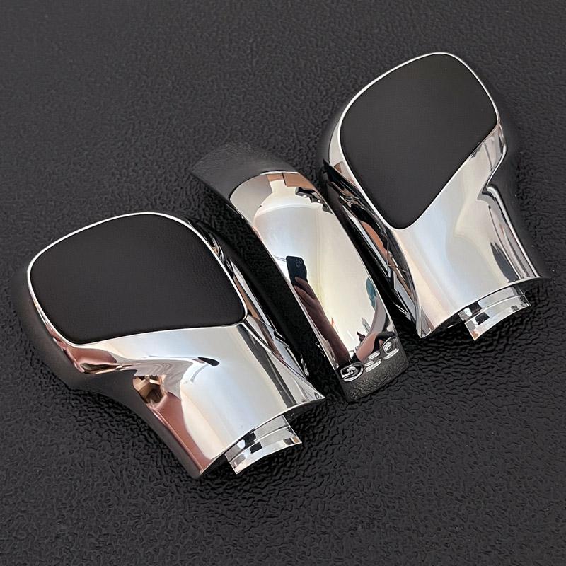 Crom mat cu buton schimbător din piele Capac lateral al vitezei Emblema DSG pentru VW Golf 6 7 R GTI Passat B7 B8 CC R20 Jetta MK6