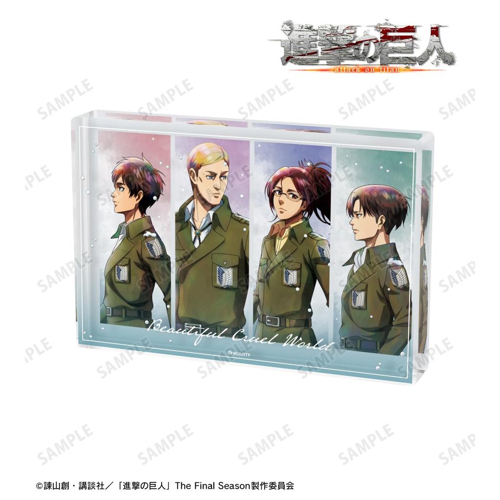 Attack On Titan Original Illustration Group Winter Walk Acrylic Block Ver.