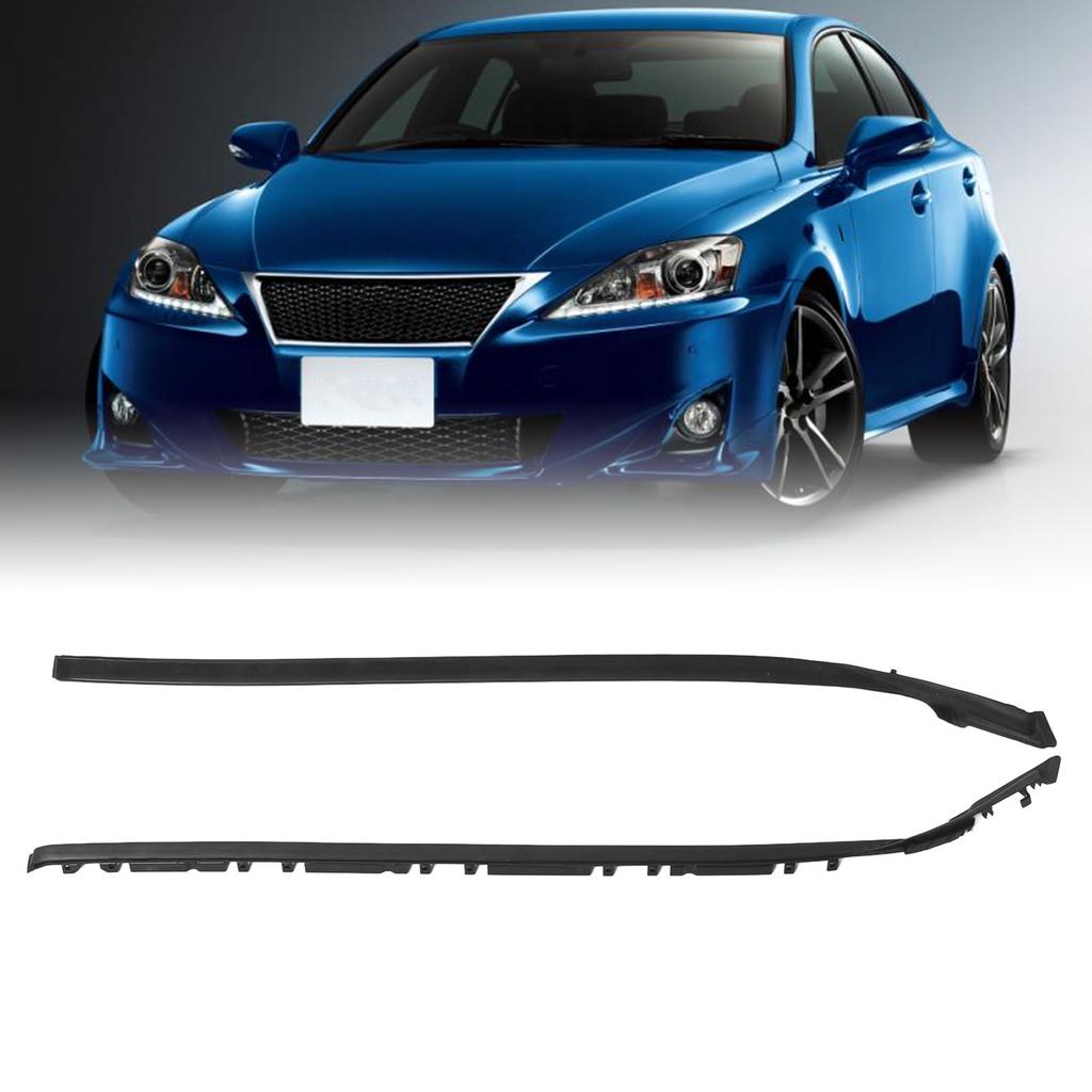 2PCS Roof Drip Windshield Moulding Kit Left Right Wear Resistance 75551‑53020 for Lexus IS250 IS350 IS‑F