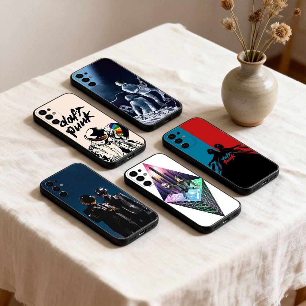 Hot Daft Punk Cool Phone Case For Samsung S26,25,24,23,22,30,21,10,9,Ultra,Plus,Lite Black Soft Case