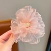 Hairpin Glitter Mesh Yarn Multi-Layered Flowers Decor Hair Clip Fairy Princess Style Hair Accessories