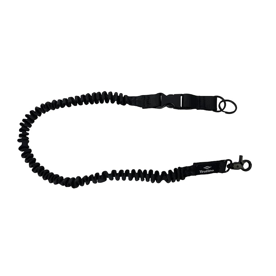Anti-tangle leash cord, long, black