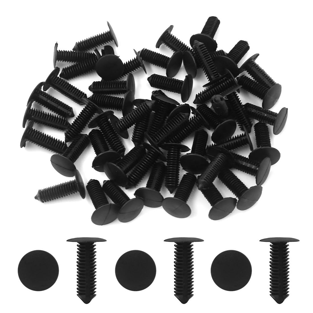 

Edinstry Bolt Rivet Trim Panel Retaining Clip Plastic Push In Bolt Rivet Car Clip Hole: 8mm 50PCS/Beige Hole: 8mm