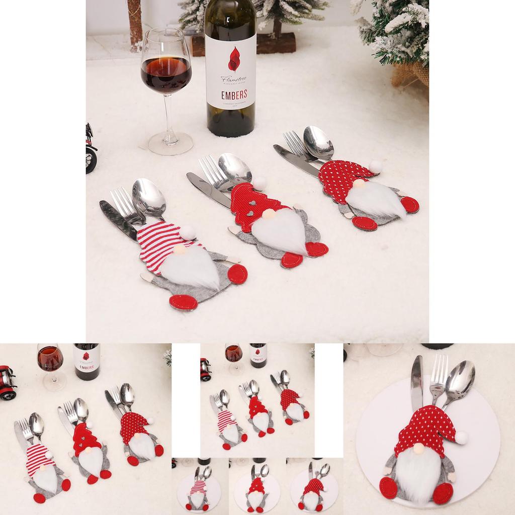 Creative 3d Cutlery Bag Christmas Decorations For Dining Table And Kitchen