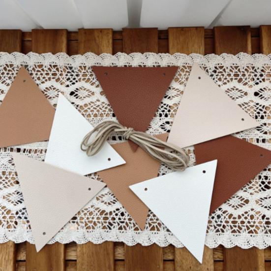 12Pcs/Set Flags String Waterproof Outdoor Decor Supplies Vibrant Color Triangle String Bunting Banner for Camping for ST310