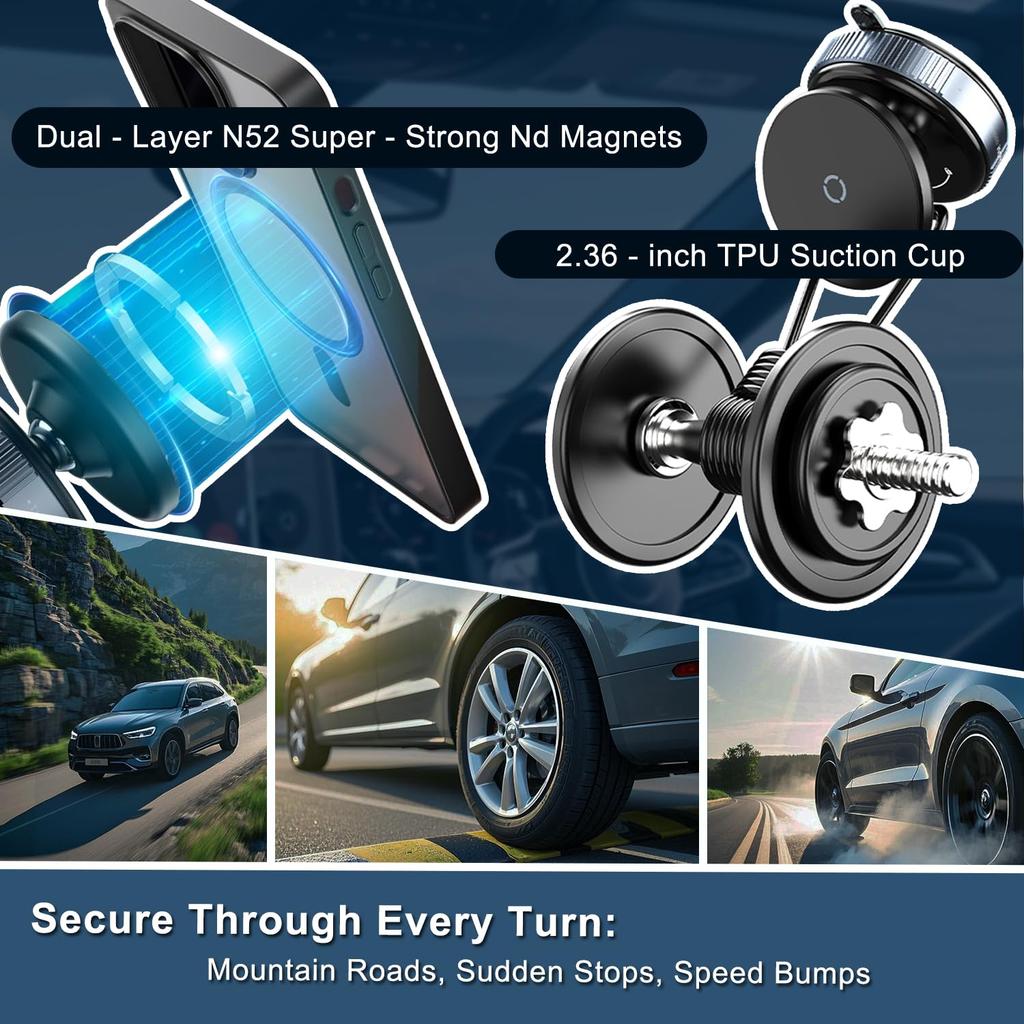 Magnetische Universal-Handyhalterung für das Auto 360° drehbar Starker Magnetismus Smartphone GPS-Halter IPhone Kein Kleben erforderlich Samsung Xiaomi