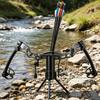 Compound Bow Holder Carbon Steel Archery Stand, Foldable Compact Storage Rack, Equipment Protection Large Capacity Ground for And Traditional