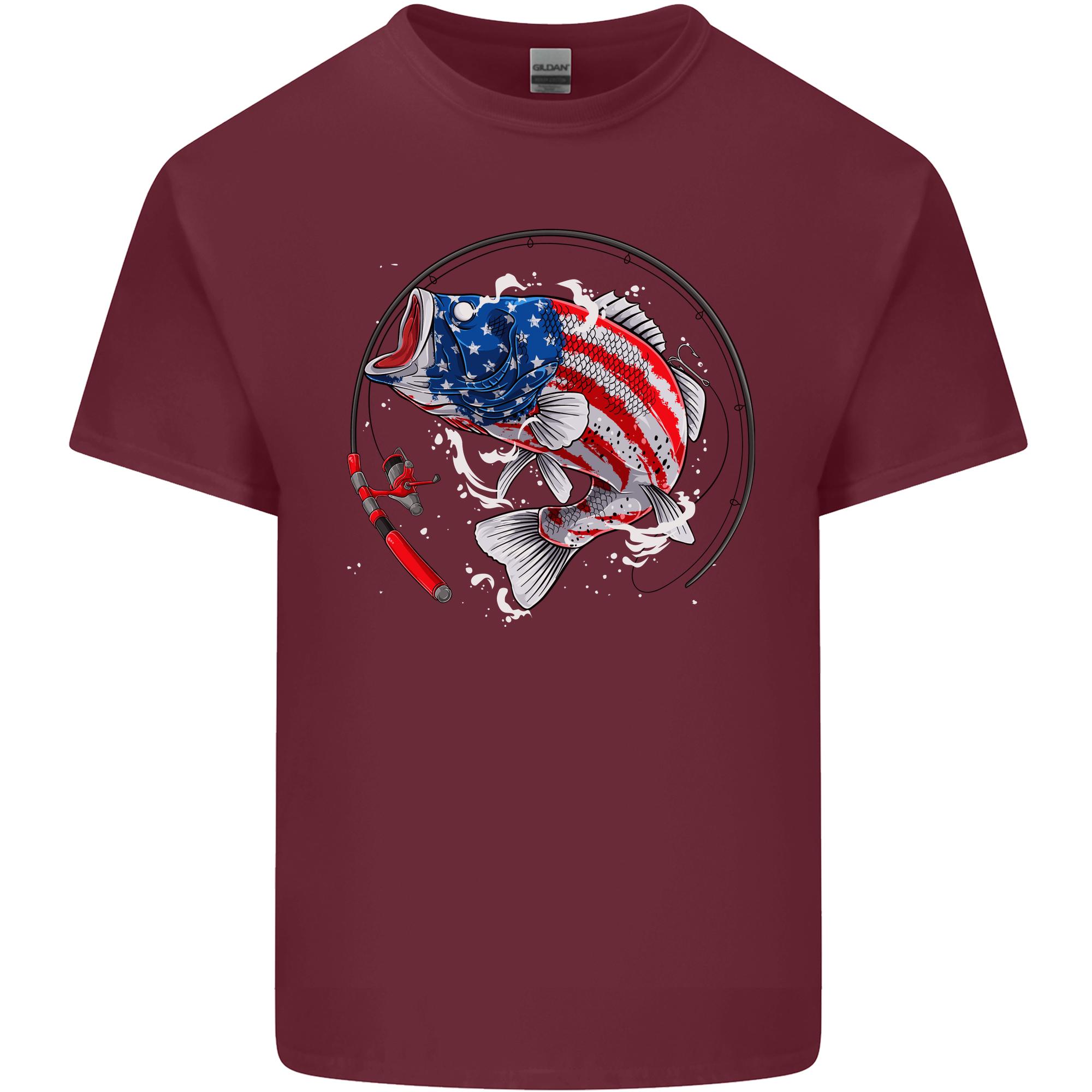 USA Fishing Flag American FisherUnisex Unisexs Light Cotton TShirt S