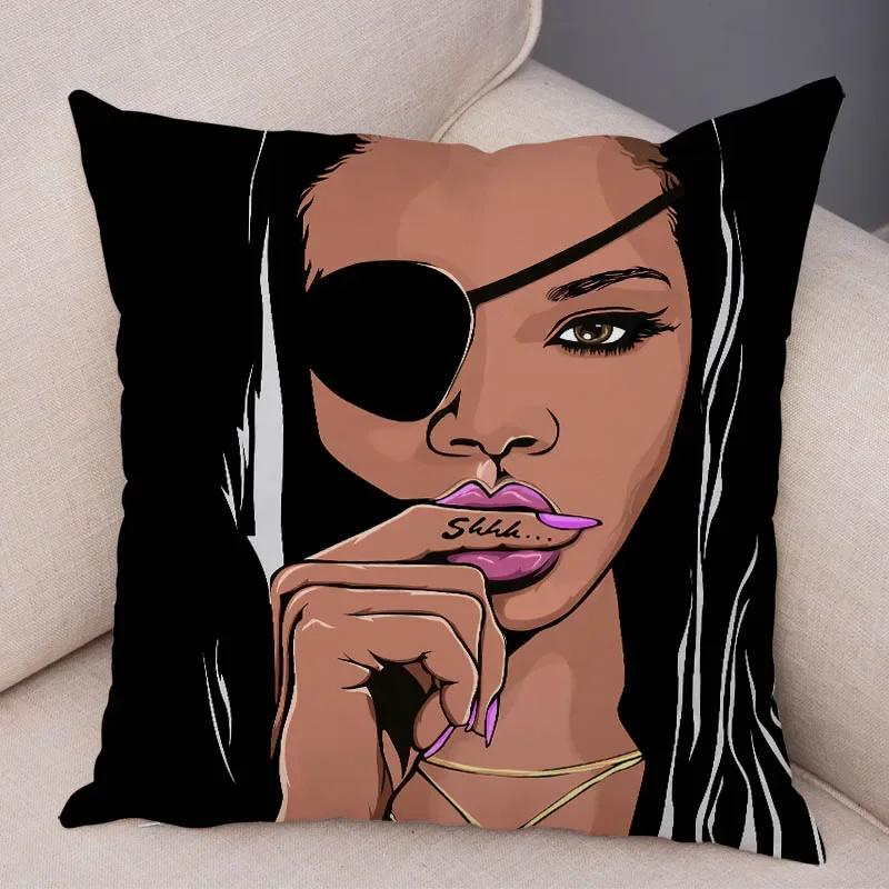 Bedroom Living Room Pillowcase Dark Gothic Tattoo Sexy Beautiful Girl Decorative Cushion Cover Sofa Car
