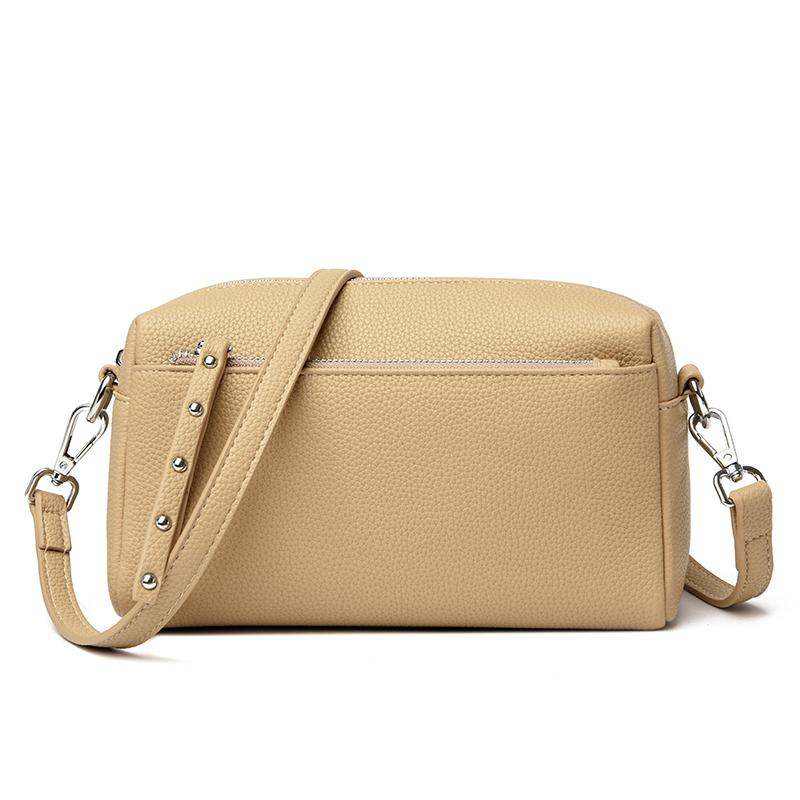 Modemarken Damen Kleine Quadratische Umhängetasche Einfarbig PU-Leder Damen Crossbody Bag Damen Luxus Design Messenger Handtasche