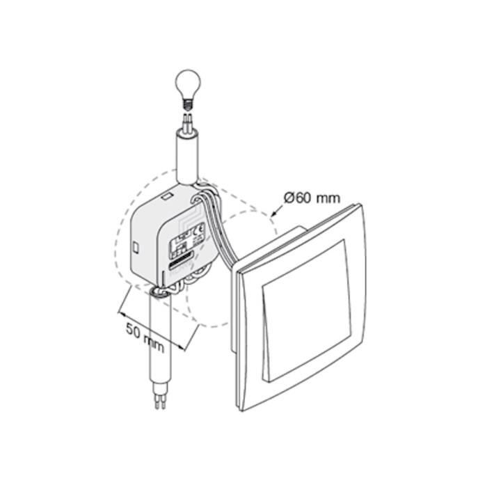 Micro-module D'éclairage ON/OFF - Somfy - 2401161 - Technologie RTS - Compatible TaHoma - Installation Facile