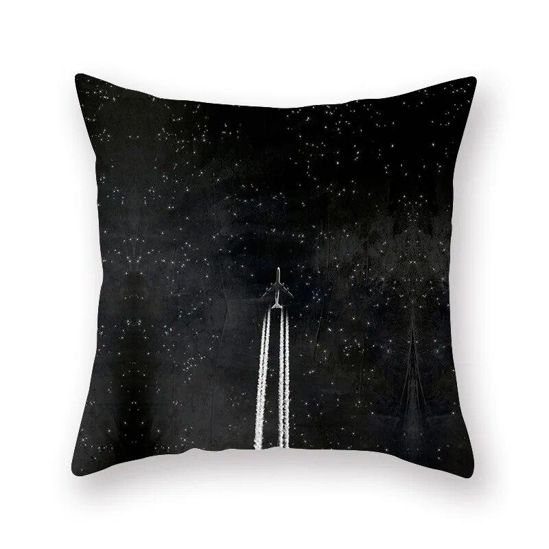 Bedroom Living Room Sofa Cushion Cover Pillowcase Fashion Decor Black Gray Lip Eye Print