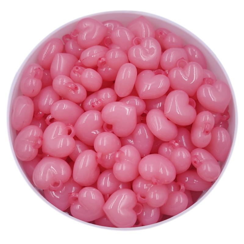 10 Stück 15 mm einfarbige Acryl-Herz-Harz-DIY-Ohrring-Charms-Anhänger für die Schmuckherstellung