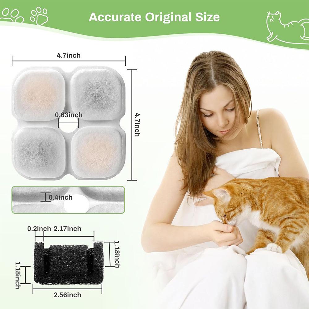 Multi-buy Discounts Triple Filtration Replacement Filters Boxed Cat Waterer Cartridge with Activated Carbon & Resin for Fountain